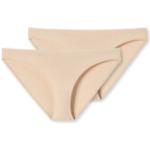 Nudefarbene Schiesser Bio Micro-Slips & Minislips aus Baumwolle für Damen Größe S 2-teilig 