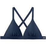 Aquablaue Schiesser Triangel-Bikinis aus Polyamid mit verstellbaren Trägern für Damen Größe XL 