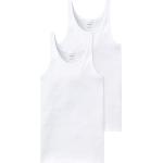 Weiße Schiesser Essentials Feinripp-Unterhemden für Herren Größe XS 2-teilig 