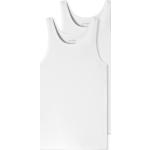 Weiße Schiesser Bio Herrenunterhemden aus Baumwolle Größe S 2-teilig 