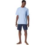 Unifarbene Kurzärmelige Schiesser Essentials Rundhals-Ausschnitt Pyjamas kurz aus Baumwolle für Herren Übergrößen 