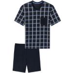 Mitternachtsblaue Bio Pyjamas kurz aus Baumwolle für Herren Größe 3 XL 