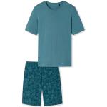 Reduzierte Unifarbene Casual Schiesser Pyjamas kurz aus Baumwolle für Herren Größe XL 