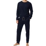 Reduzierte Mitternachtsblaue Schiesser Pyjamas lang aus Frottee für Herren Größe XL 