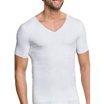 Reduzierte Weiße Kurzärmelige Schiesser Tiefer V-Ausschnitt V-Shirts für Herren Größe S 