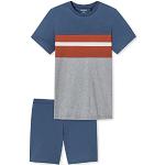 Blaue Schiesser Bio Kurze Kinderschlafanzüge für Jungen Größe 152 