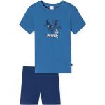 Blaue Motiv Kurze Kinderschlafanzüge aus Jersey trocknergeeignet für Jungen Größe 128 2-teilig 