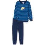 Blaue Lange Kinderschlafanzüge aus Baumwolle für Babys Größe 116 