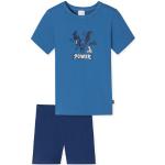 Blaue Schiesser Kurze Kinderschlafanzüge aus Baumwolle für Jungen Größe 104 