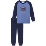 Blaue Lange Kinderschlafanzüge aus Baumwolle für Babys Größe 104 