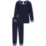 Dunkelblaue Lange Kinderschlafanzüge für Babys Größe 104 