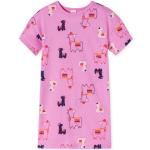 Pinke Kurzärmelige Kindernachthemden & Kindernachtkleider aus Baumwolle für Babys Größe 104 