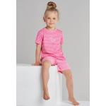 Pinke Schiesser Kurze Kinderschlafanzüge aus Baumwolle für Mädchen Größe 140 