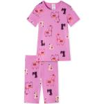 Pinke Kurze Kinderschlafanzüge aus Baumwolle für Babys Größe 116 