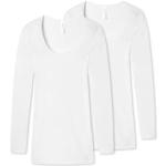 Weiße Langärmelige Schiesser Spenzer Rundhals-Ausschnitt Langarm-Unterhemden für Damen Größe L 