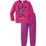 Reduzierte Violette Motiv Schiesser Lange Kinderschlafanzüge aus Baumwolle für Mädchen Größe 110 