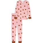 Rosa Gepunktete Schiesser Bio Lange Kinderschlafanzüge mit Halloween-Motiv für Mädchen Größe 116 