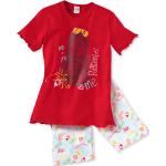 Rote Schiesser Kurze Kinderschlafanzüge aus Baumwolle für Mädchen Größe 128 
