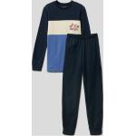 Blaue Schiesser Bio Kinderschlafanzüge & Kinderpyjamas für Jungen Größe 176 