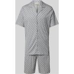 Schiesser Pyjama mit Allover-Muster Modell 'Fine Interlock' (52 Hellgrau)