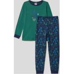 Grüne Schiesser Bio Kinderschlafanzüge & Kinderpyjamas für Jungen Größe 98 