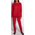 Reduzierte Rote Gestreifte Schiesser Damenschlafanzüge & Damenpyjamas aus Fleece Größe M 