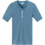 Blaue Kurzärmelige Schiesser Revival Bio Kurzarm-Unterhemden für Herren Größe XL 