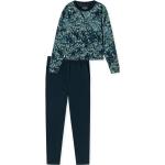 Reduzierte Marineblaue Schiesser Damenschlafanzüge & Damenpyjamas aus Jersey Größe L 