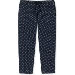 Blaue Casual Schiesser Pyjamahosen aus Jersey für Damen 1-teilig 