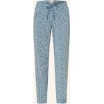 Blaue Schiesser Pyjamahosen aus Jersey für Damen Größe M 