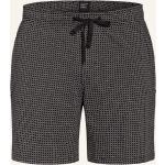Schwarze Schiesser Pyjamahosen kurz aus Baumwolle für Herren Übergrößen 