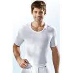 Weiße Schiesser Feinripp-Unterhemden aus Baumwolle für Herren 