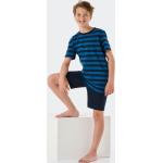 Blaue Kurze Kinderschlafanzüge aus Baumwolle für Jungen Größe 164 