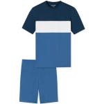 Blaue Kurze Kinderschlafanzüge aus Baumwolle für Jungen Größe 164 