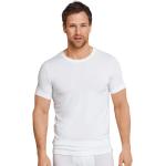 Weiße Kurzärmelige Schiesser Long Life Rundhals-Ausschnitt Jerseyshirts aus Jersey für Herren Größe XXL 