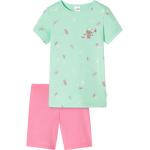 Pinke Schiesser Bio Kurze Kinderschlafanzüge mit Insekten-Motiv aus Jersey für Mädchen Größe 98 2-teilig 