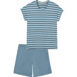 Blaue Sportliche Schiesser Pyjamas kurz für Damen Größe S 