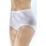 Weiße Schiesser Starlet Feinripp-Unterhosen aus Baumwolle für Damen Größe M 