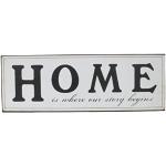 Schild aus Metall - HOME is where our story begins - 35 x 12 cm - Vintage Blechschild