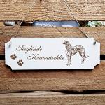 Schild Hund « Irischer Wolfshund » Türschild mit persönlicher Wunschgravur und Motiv - Größe ca. 20 x 6,7 x 0,5 cm - Shabby Dekoration Namensschild Name - Hunde ‎Irish Wolfhound