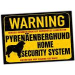 Schild Pyrenäenberghund Warning Security System Türschild Hundeschild Warnschild Hund Berger