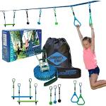 Schildkröt® Jungle Line Hangelparcours Set für Kinder und Erwachsene, 11 Meter, Outdoor Ninja Parcours, 7 robuste Hindernisse