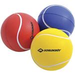 Schildkröt Soft Bälle, 3er Set (gelb, rot, blau), Ø7cm, weicher PU-Schaum, guter Absprung, für Beachball, Beachtennis etc., 970046