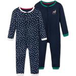 Dunkelblaue TCHIBO Bio Kinderschlafanzüge & Kinderpyjamas aus Baumwolle für Babys Größe 98 