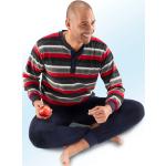 Marineblaue bader Oeko-Tex Pyjamas lang aus Baumwolle für Herren Übergrößen 