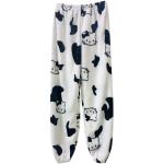 Reduzierte Hello Kitty Pyjamahosen lang aus Flanell für Damen Größe XXL für den für den Winter 