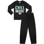 Schwarze Lange Kinderschlafanzüge aus Baumwolle für Jungen Größe 134 
