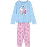 Hellblaue Peppa Wutz Kinderschlafanzüge & Kinderpyjamas mit Schweinemotiv für Mädchen 