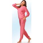 Korallenrote bader Oeko-Tex Pyjamas lang aus Baumwolle für Damen Größe XXL 