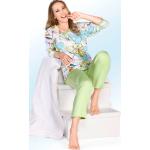 Apfelgrüne bader Pyjamas lang aus Baumwolle für Damen Größe S 